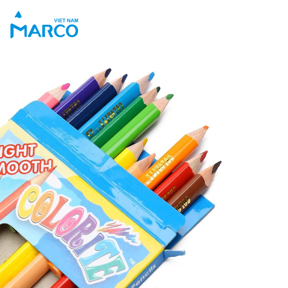 Hộp Bút Chì Màu Marco Colorite - 12/24 Màu - Hộp Giấy Phù Hợp Cho Trẻ Em