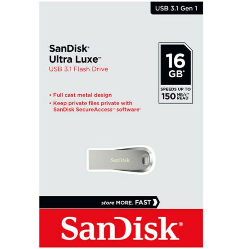 USB 3.1 SanDisk Ultra Luxe CZ74 150MB/s (Bạc) - Hàng Chính Hãng