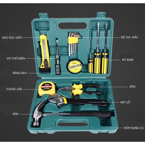 Bộ đồ nghề 15 món tiện dụng thích hợp sữa chữa tiện dụng -HT