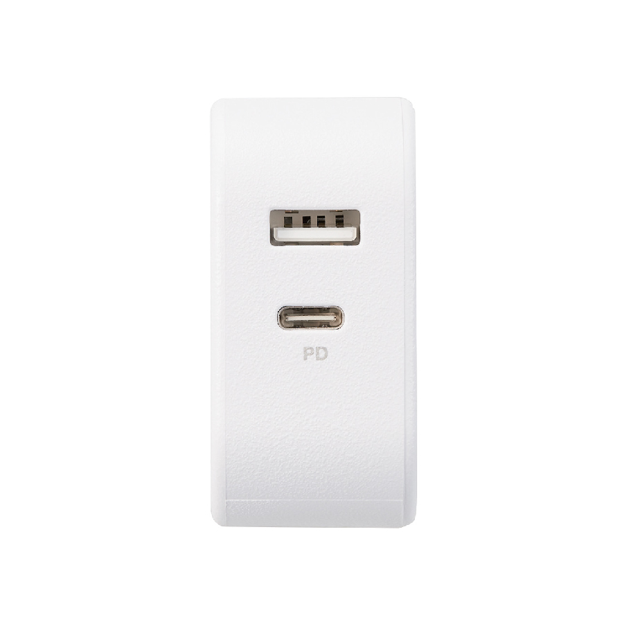 COMBO Củ Sạc ELECOM 2 Cổng PD Type-C &amp; USB-A 20W ELECOM MPA-ACCP20 + Cáp Sạc ELECOM MPA-FUAL - Hàng Chính Hãng