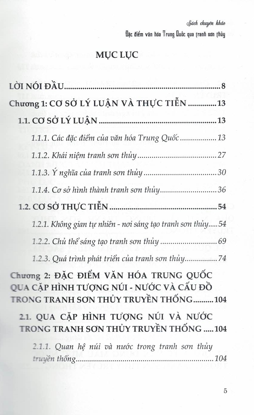 Đặc Điểm Văn Hóa Trung Quốc Qua Tranh Sơn Thủy (Sách chuyên khảo)