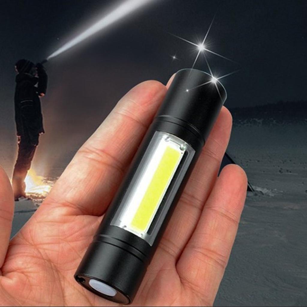 COB Light Lamp Camping Flashlight USB Rechargeable Fixed-focus