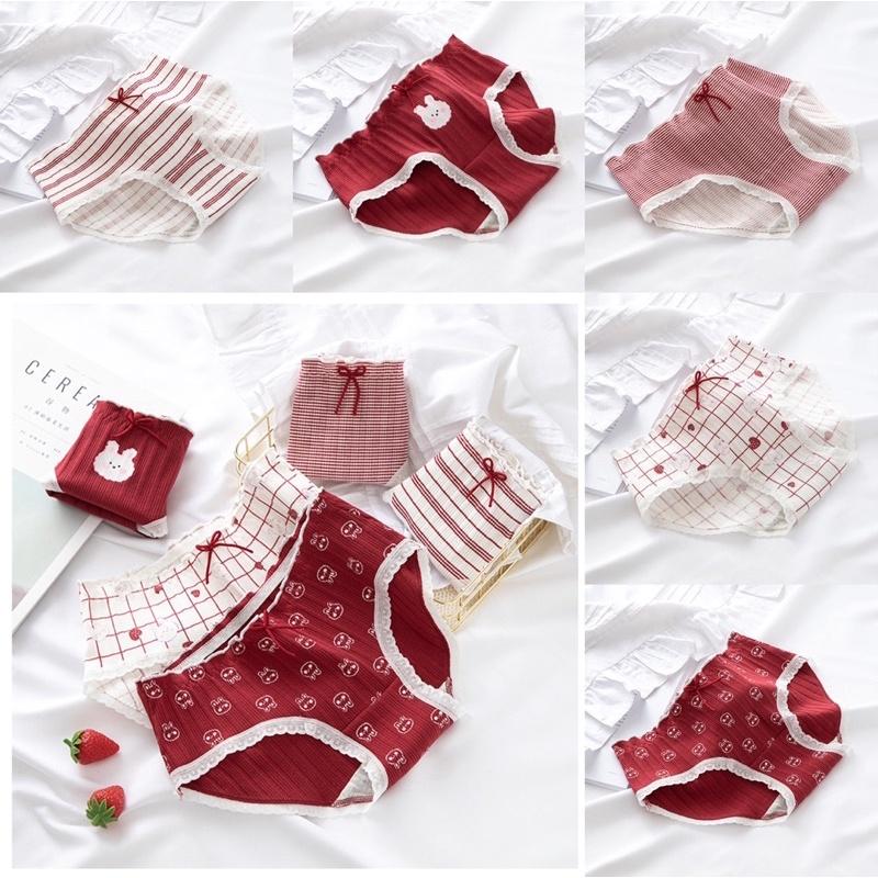 Quần Lót Nữ Cotton Siêu Thoáng Nâng Thỏ Đỏ QL06