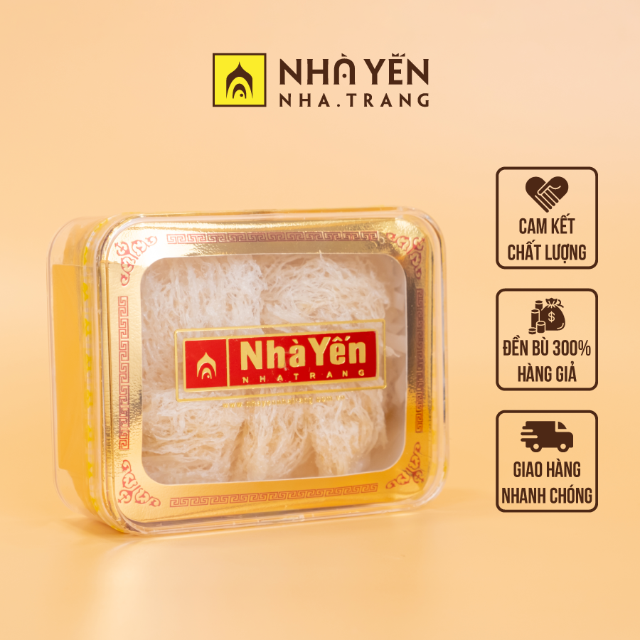 Tổ Yến Trắng Tinh Chế - Nhà Yến Nha Trang - Loại Chất Lượng 4.4 - Hộp 50 Gram - Tổ Yến Sào Tinh Chế - Hàng Chính Hãng