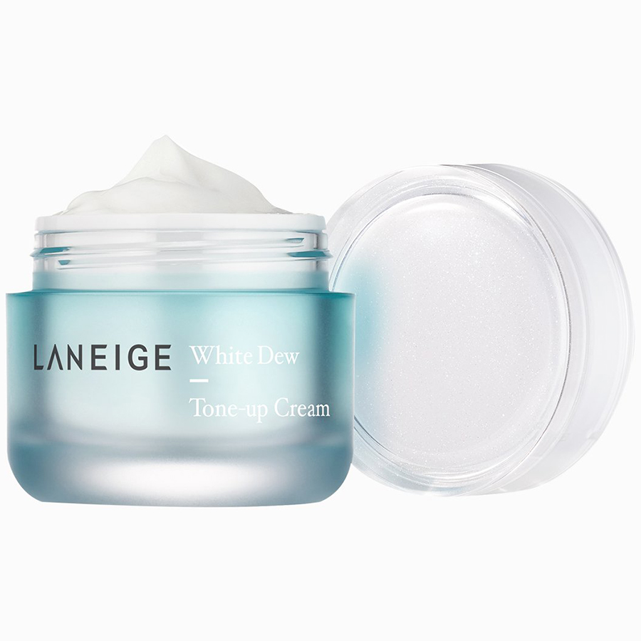 Bộ Kem dưỡng nâng tông da trắng hồng tự nhiên Laneige White Dew Tone Up Cream 50ml + tặng Bộ dưỡng trắng làm sáng da White Dew Trial Kit