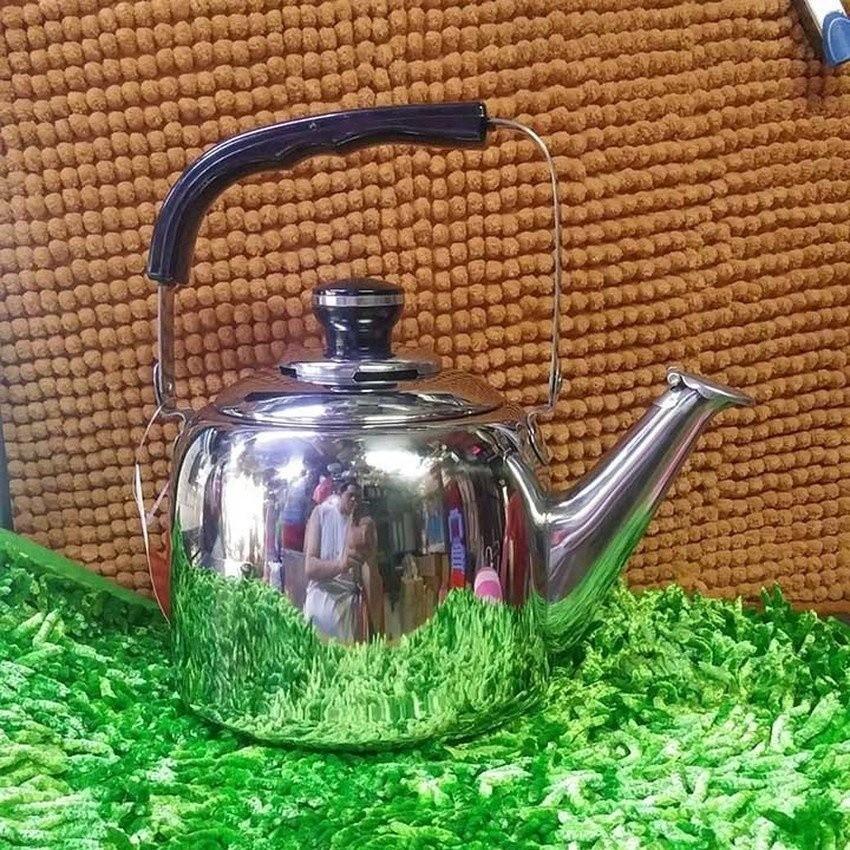 Ấm đun nước Inox 5L báo còi khi nước sôi