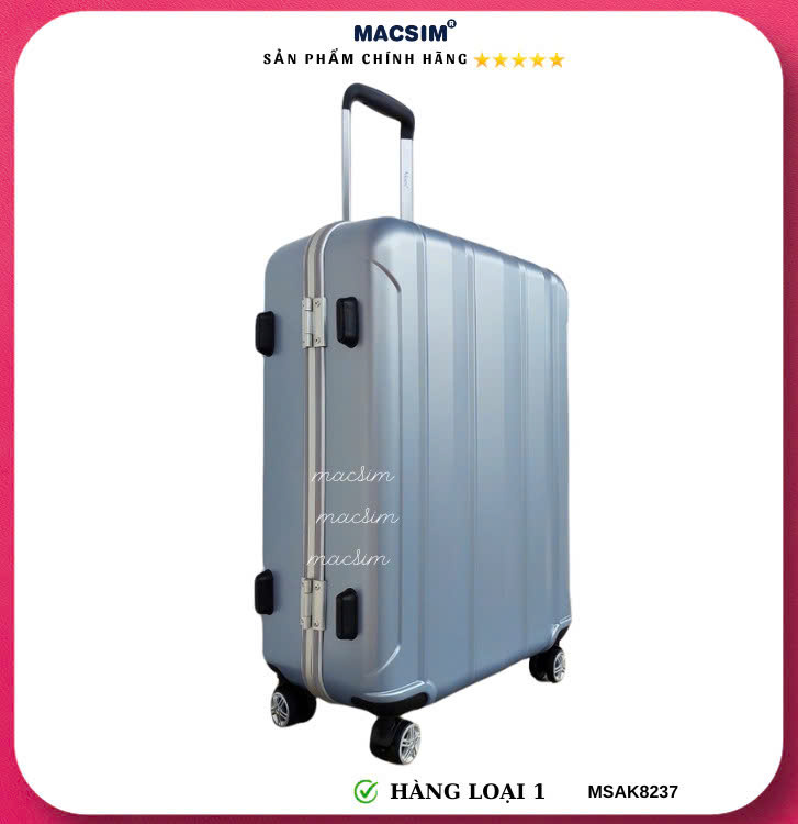 Vali cao cấp Macsim Aksen hàng loại 1 MSAK8237 cỡ 28 inch màu bạc