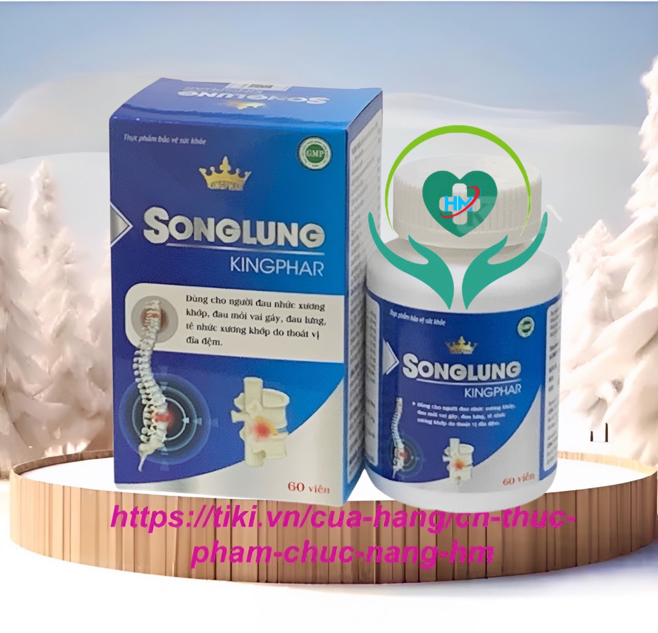 Viên uống Songlung Kingphar, hộp 60v, đau lưng, đau nhức xương khớp, thoát vị đĩa đệm