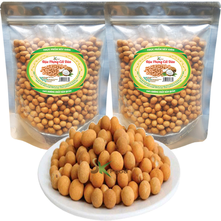 1KG ĐẬU PHỘNG DA CÁ CỐT DỪA THƯƠNG HIỆU SK FOOD