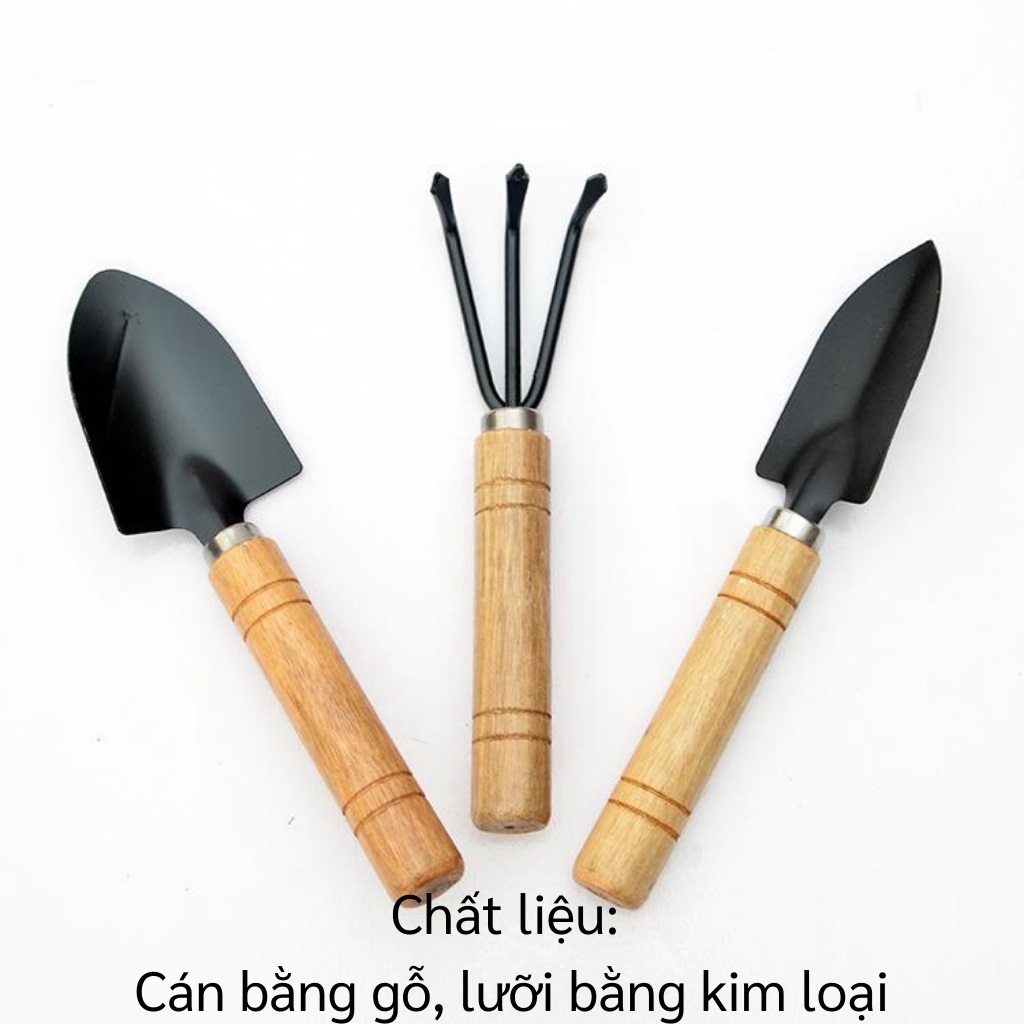Bộ dụng cụ làm vườn trồng cây mini 3 món tiện dụng