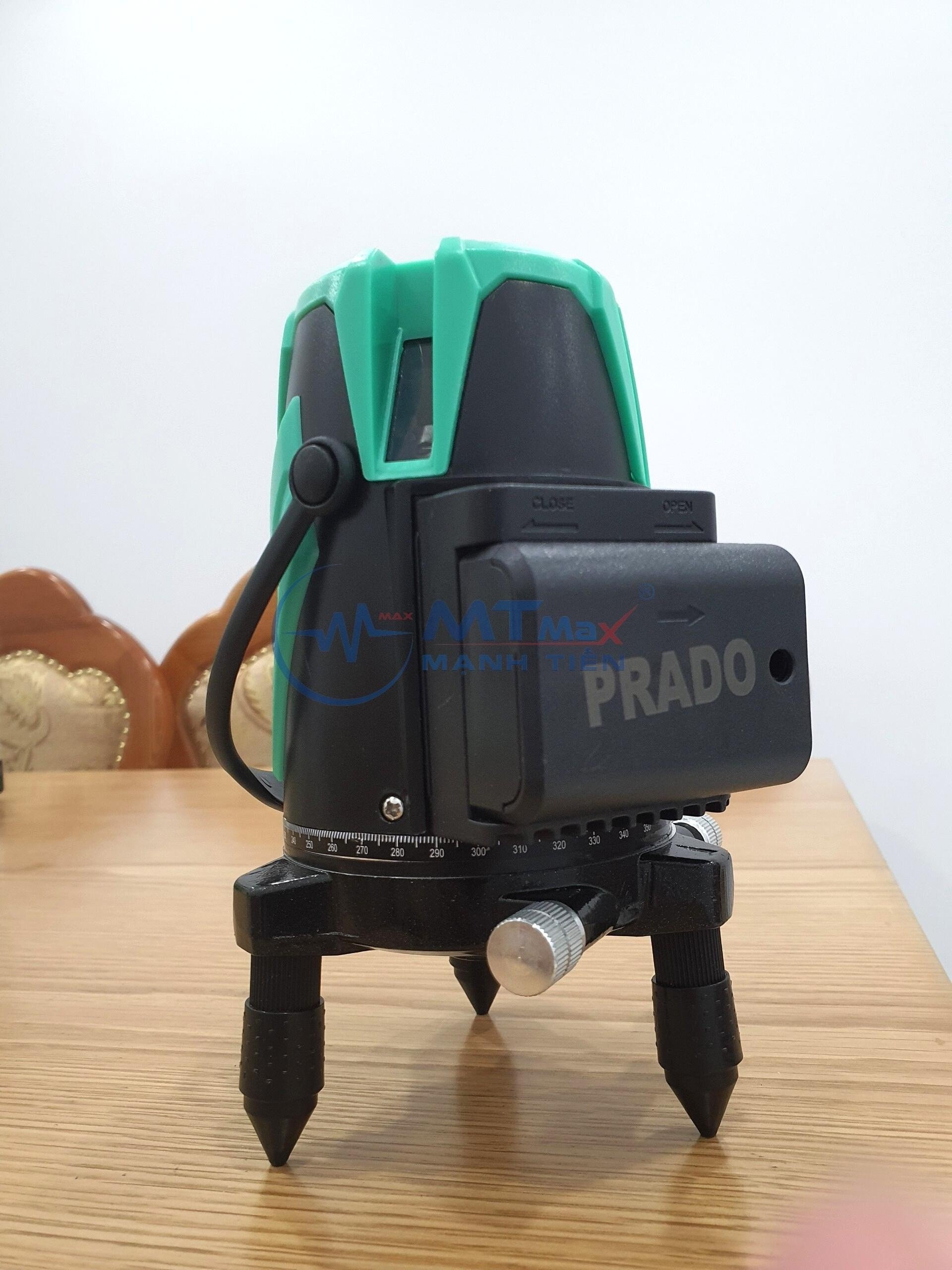 Máy Cân Bằng Laser Prado, Máy Bắn Tia Laser Đèn Siêu Sáng loại 5 tia tiện dụng dành cho thợ xây thợ mộc làm cửa