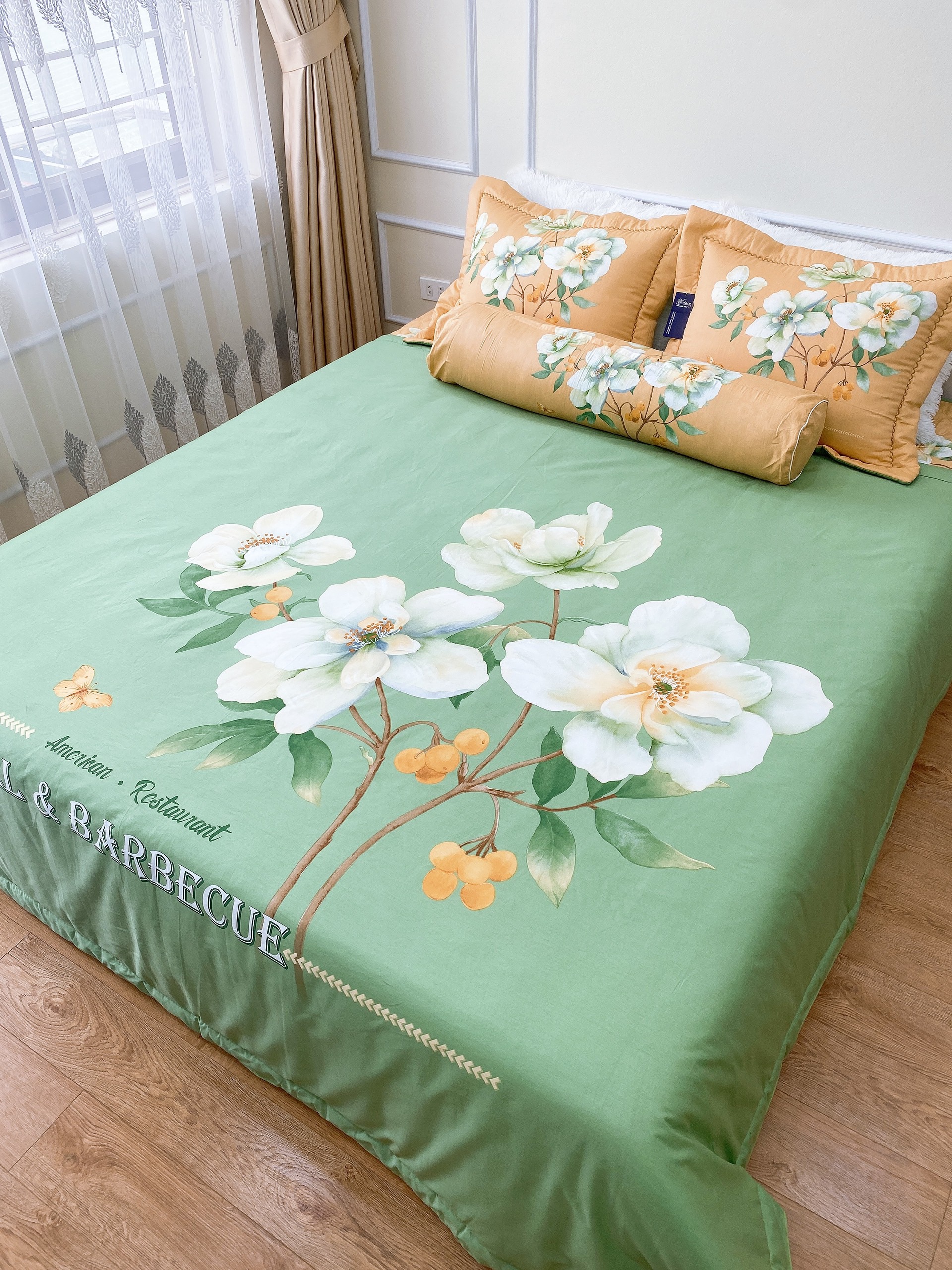 Bộ chăn ga gối Cotton siêu mát xịn sò