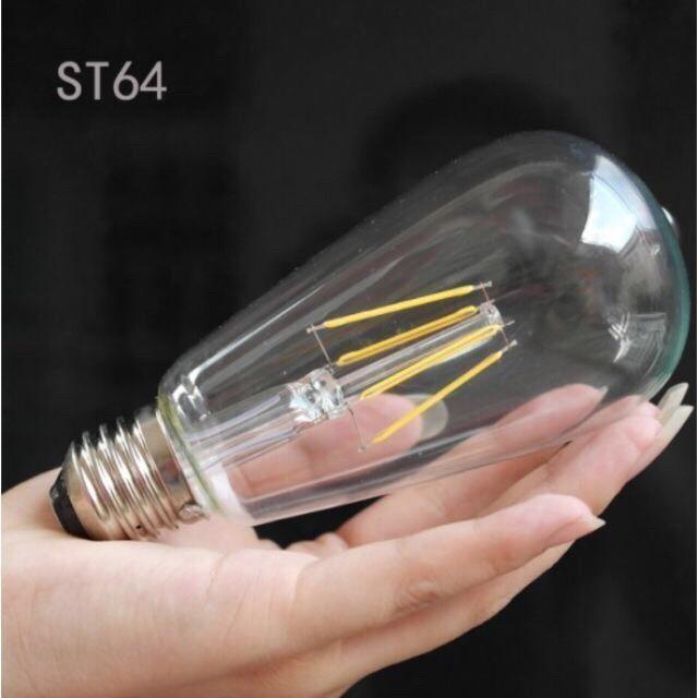 Bóng đèn LED ST64 4w đui E27 chuyên dụng cho trang trí vỏ thủy tinh chống nước
