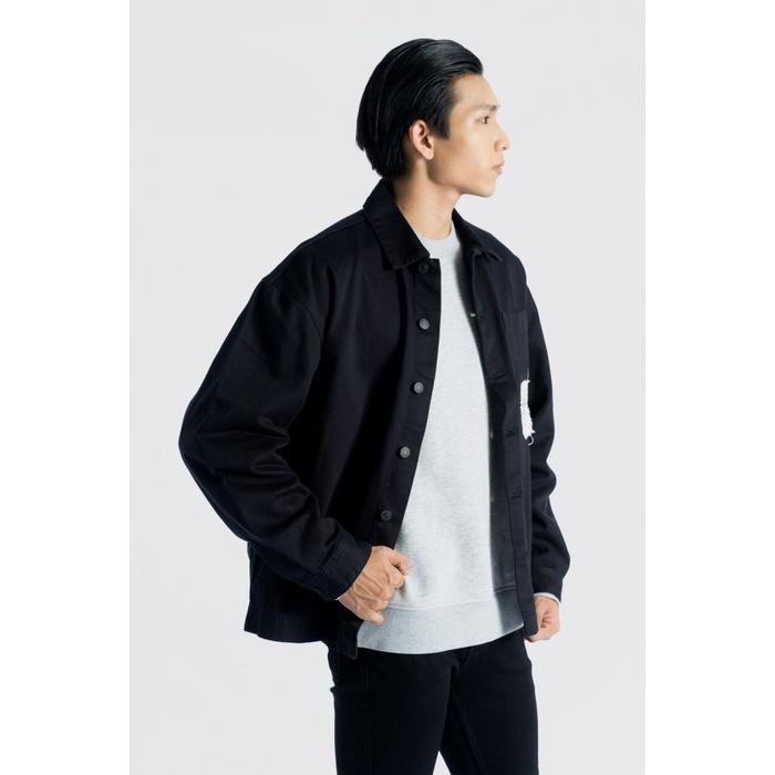 ÁO KHOÁC JEAN NAM MÀU ĐEN FORM REGULAR - 10S22DJA001 | LASTORE MENSWEAR