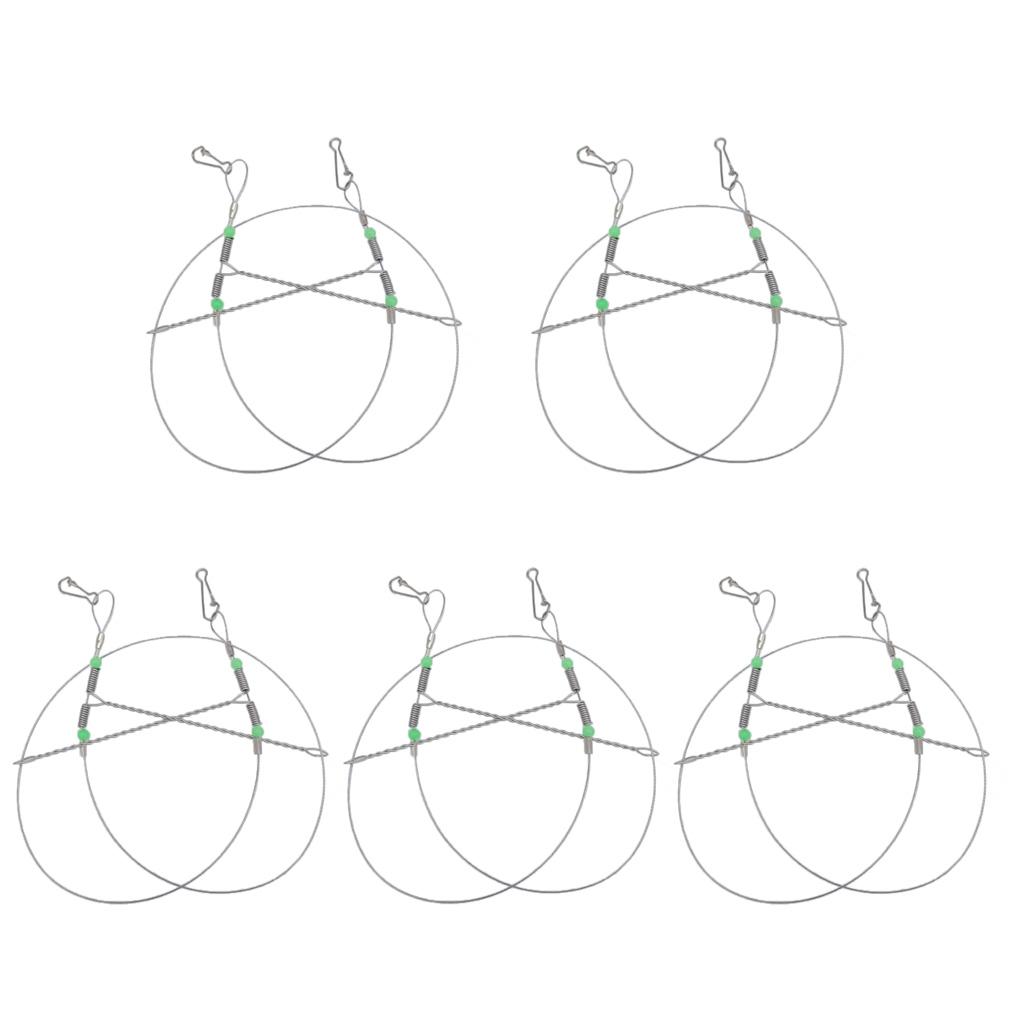 5   Pieces   Anti - Winding   Fishing   Swivel   String   Steel   Wire   Leader