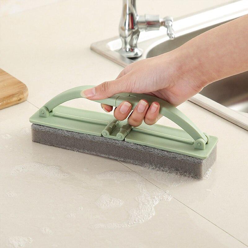 Cleaning Brush Home Folding Brush With Handle Drainage Brush Japanese Strong Decontamination Tile Glass Cleaning Sponge Brush