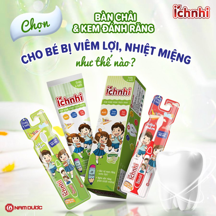 Kem đánh răng thảo dược Ích Nhi hương dưa gang 50g