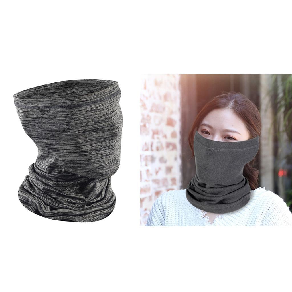 2 Pieces Silk Like Cycling Face Cover Balaclava Scarf Unisex Neck Gaiter