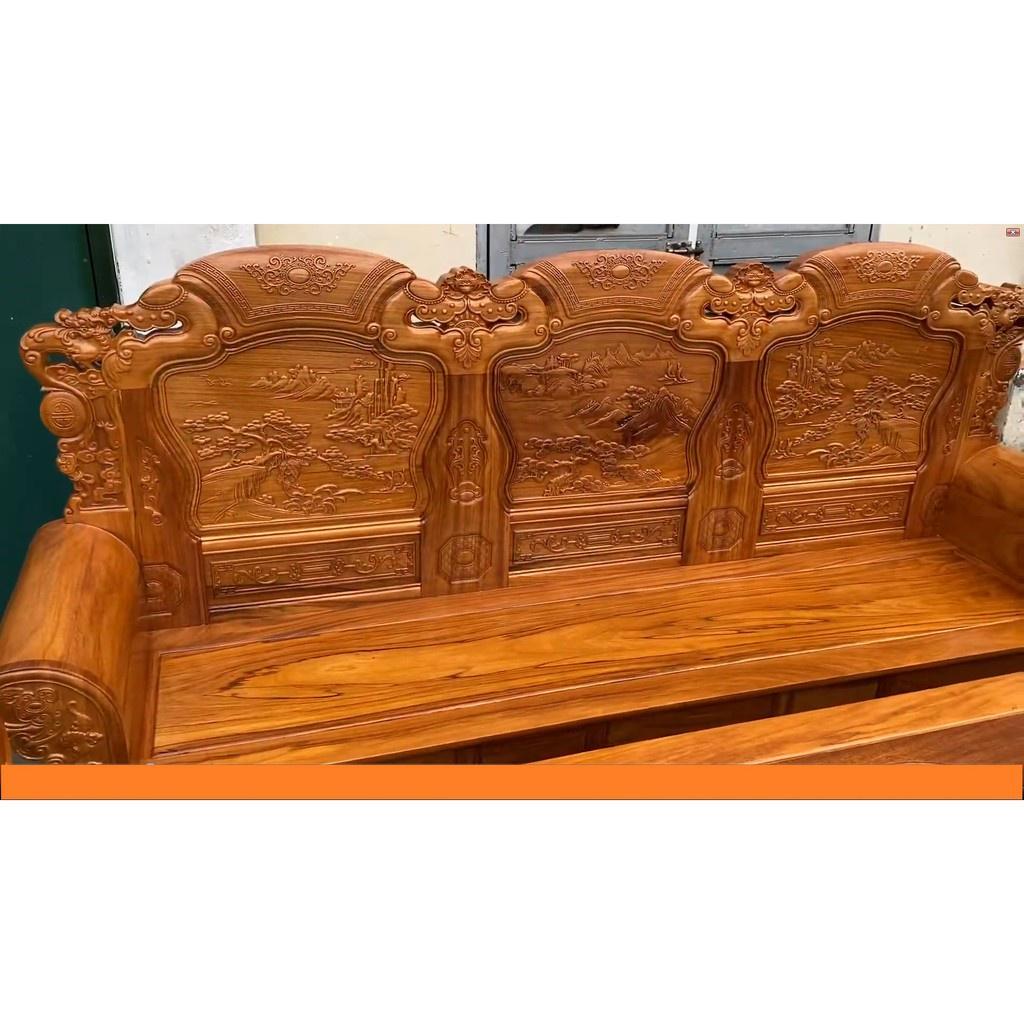 Bộ bàn ghế Khổng Minh Gia Cát Lượng gỗ Gõ Đỏ - Hàng loại 1, tuyển vân chọn gỗ cực kỹ