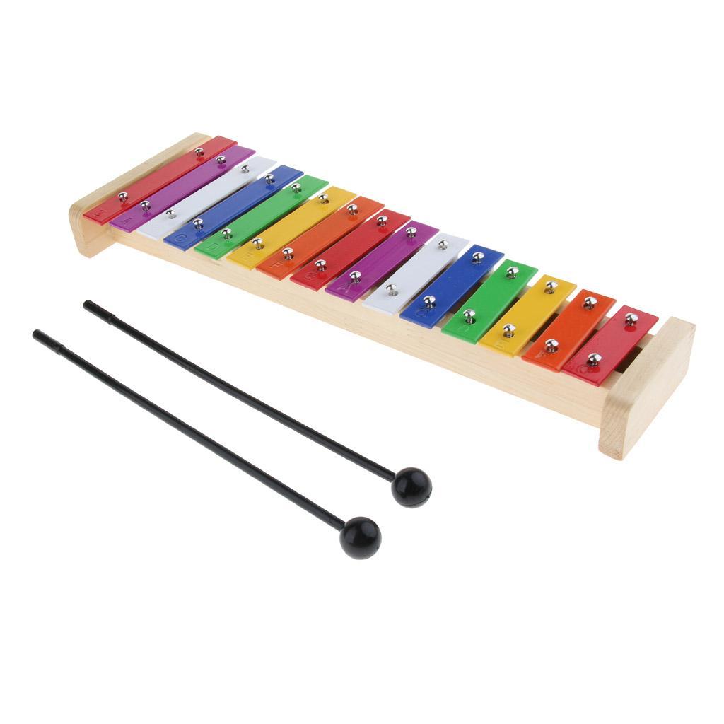 1 Set 15 Notes Xylophone with Mallets Children Music Enlightment Toys Gift
