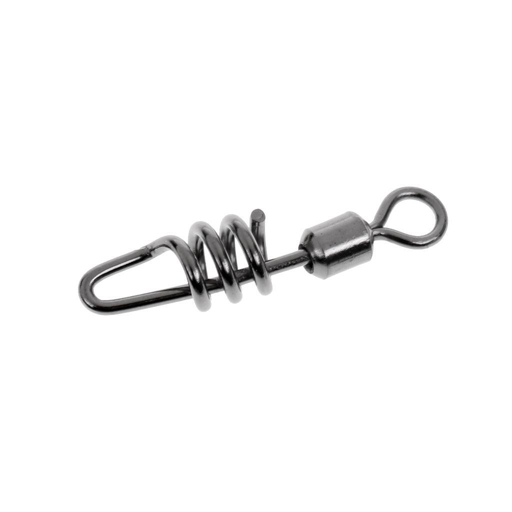 50pcs Fishing Barbed Treble Hook and 20x Fishing Swirl Swivel Hook Connector