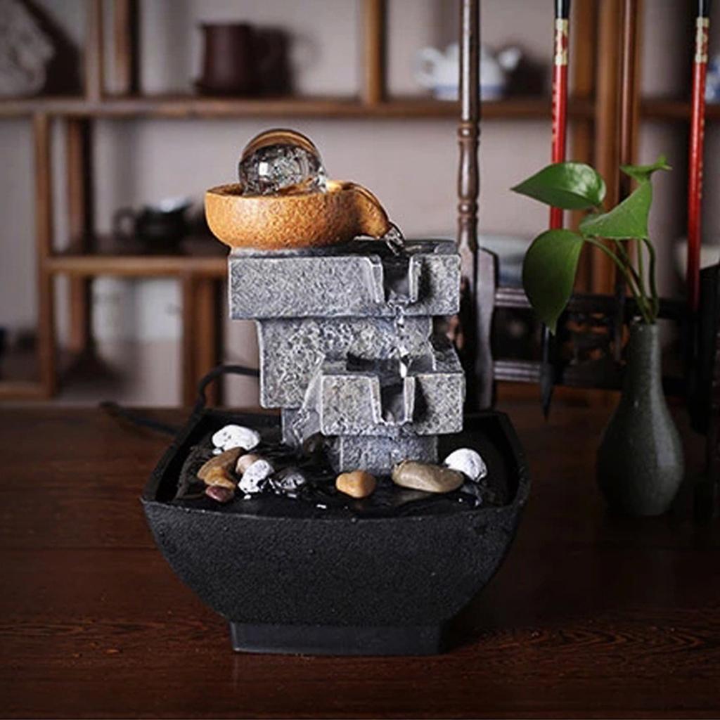 Indoor Feng Shui Tabletop Fountain Ornaments Relaxing Home Office Decor