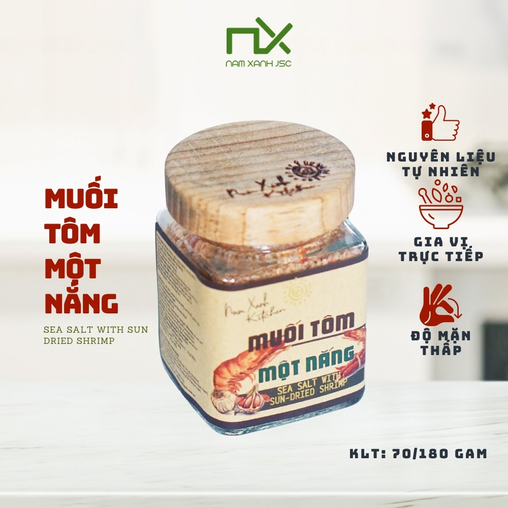 Muối Tôm Một Nắng 90g / Sea Salt With Sun And Dried Shrimp 90g