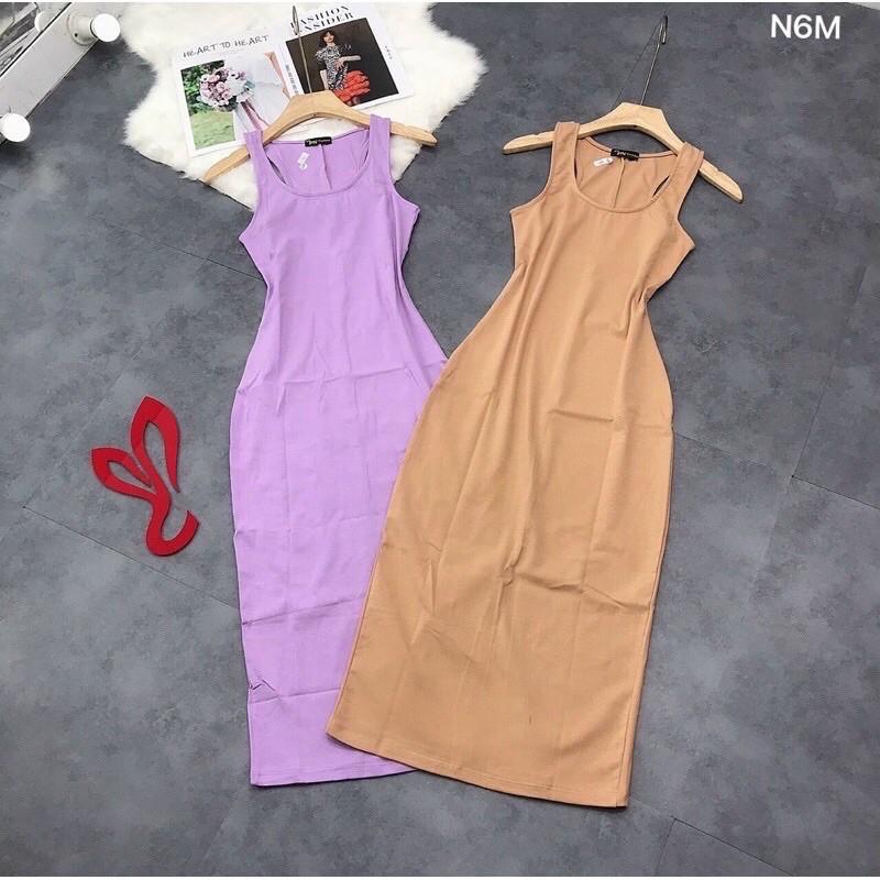 ĐẦM THUN ÔM BODY BA LỖ VỀ ĐỦ MÀU SẮC LUÔN NHA CẢ NHÀ