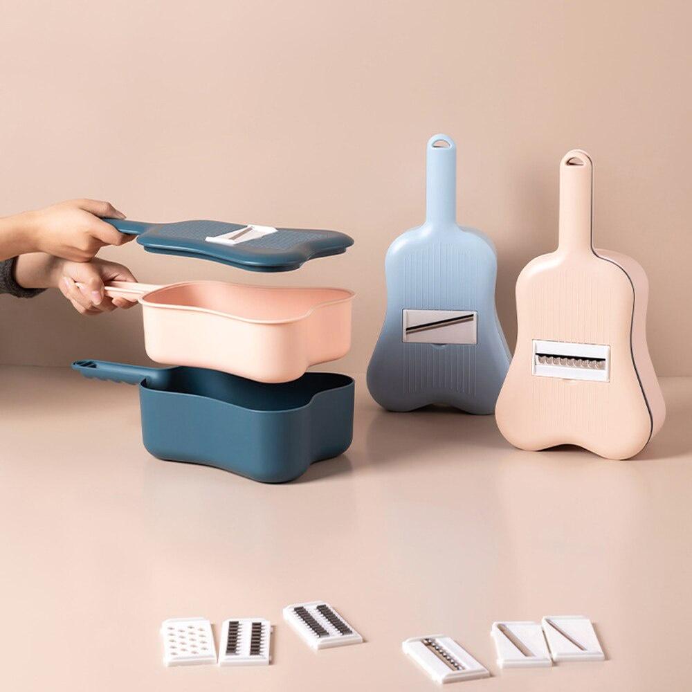 Stainless Steel Multi-function Vegetable Peeler Kitchen Tools Cutter Fruit Potato Carrot Grater Strainer Drain Basket Gadget