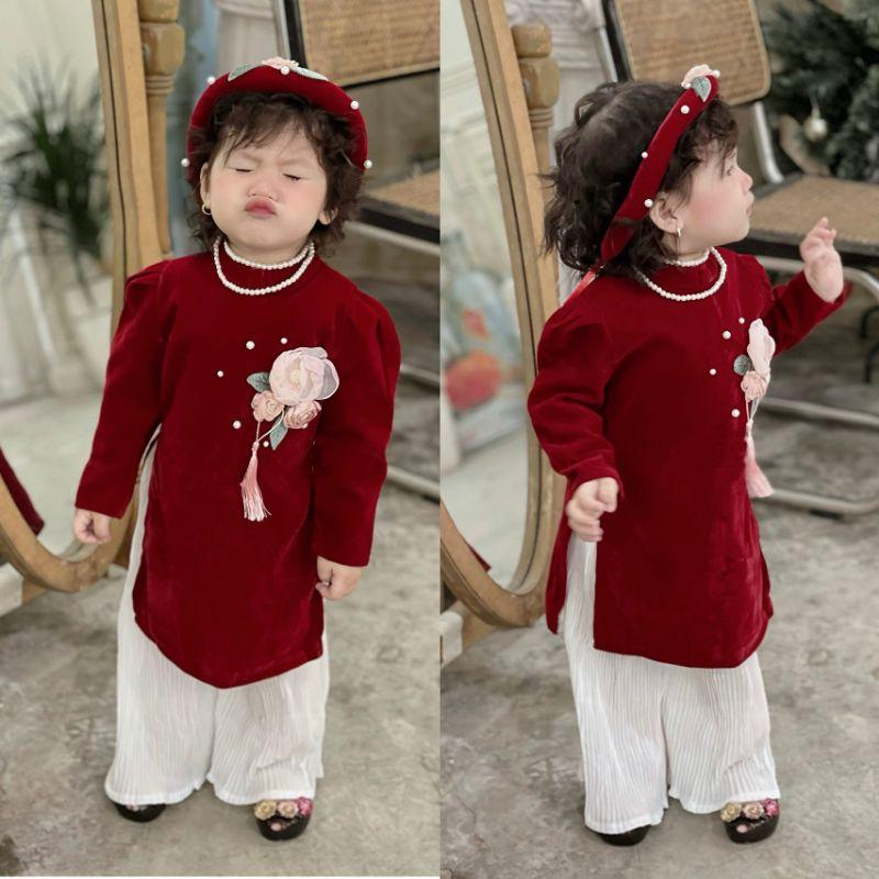 Áo dài cặp bé trai và gái