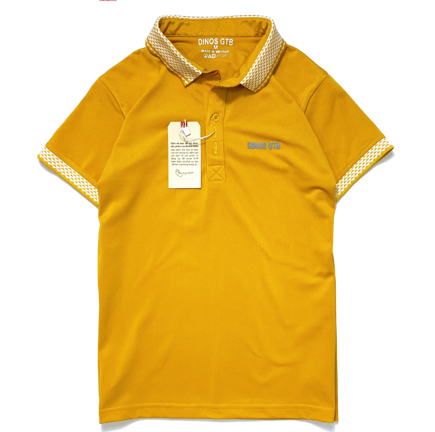 Áo thun polo NAM màu Vàng Bò - Vải Cá Sấu Thái 4 chiều