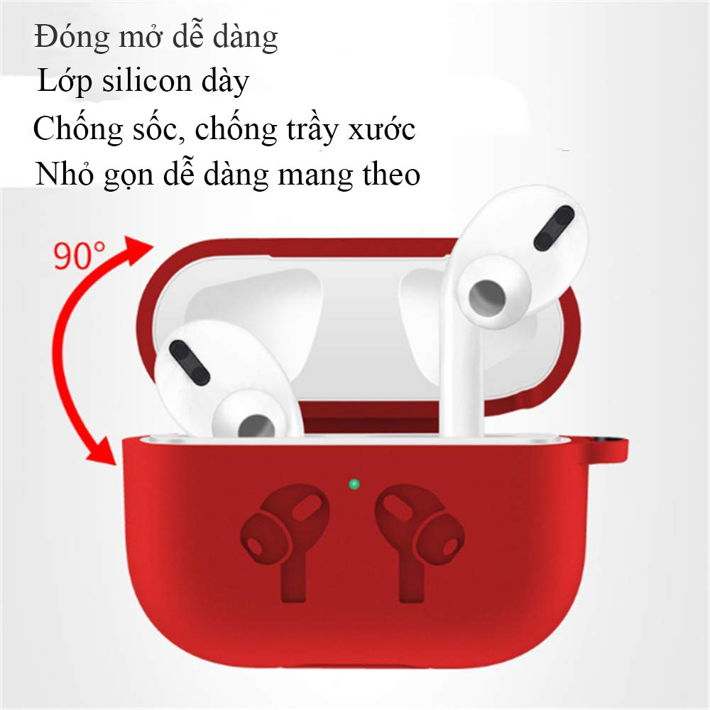 Hình ảnh Bao Case Silicon Dành Cho Tai Nghe Apple Airpods Pro Có Móc Khóa