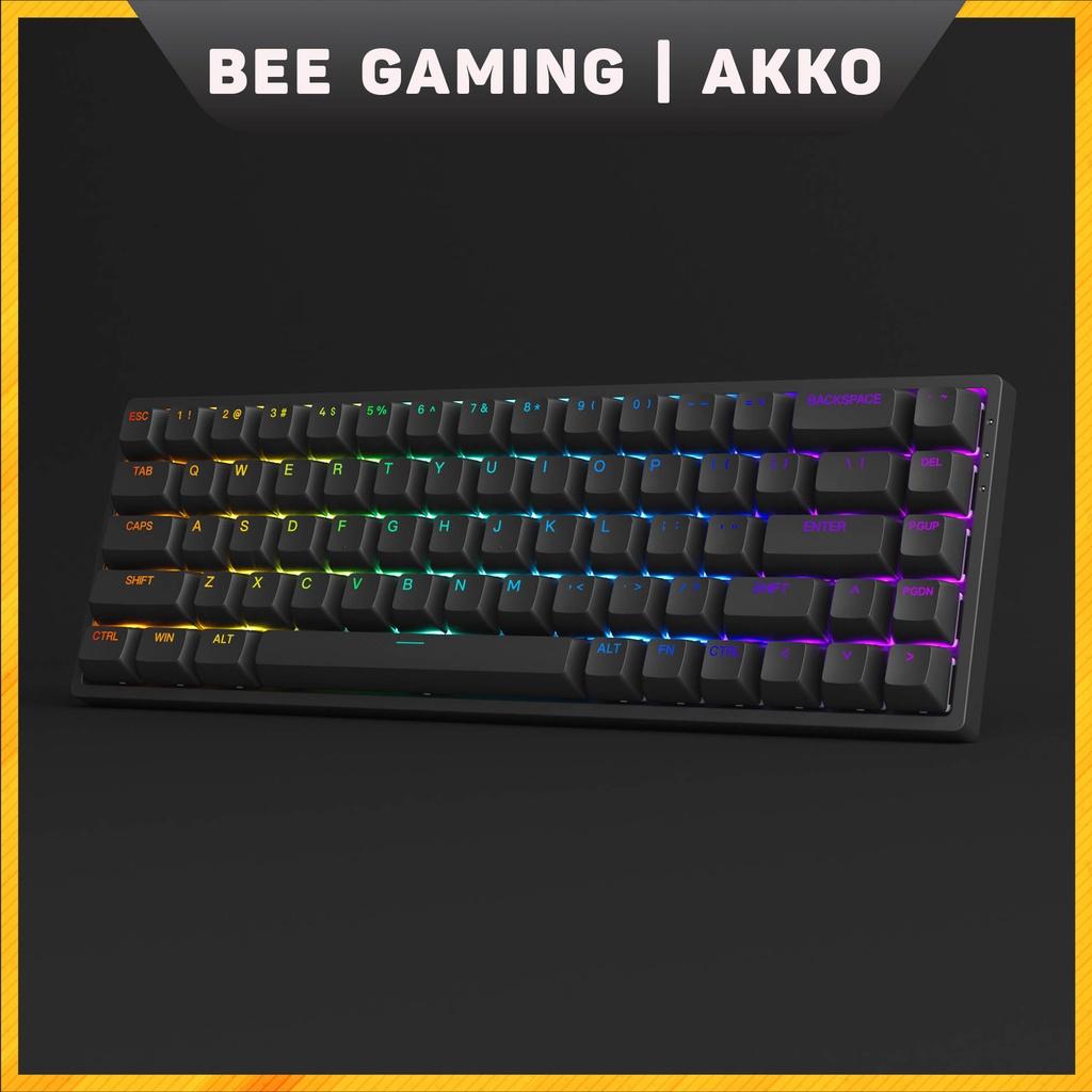 Bàn phím cơ chính hãng AKKO 3068 v2 RGB – Black / White (Foam tiêu âm / Hotswap / AKKO CS Jelly switch)