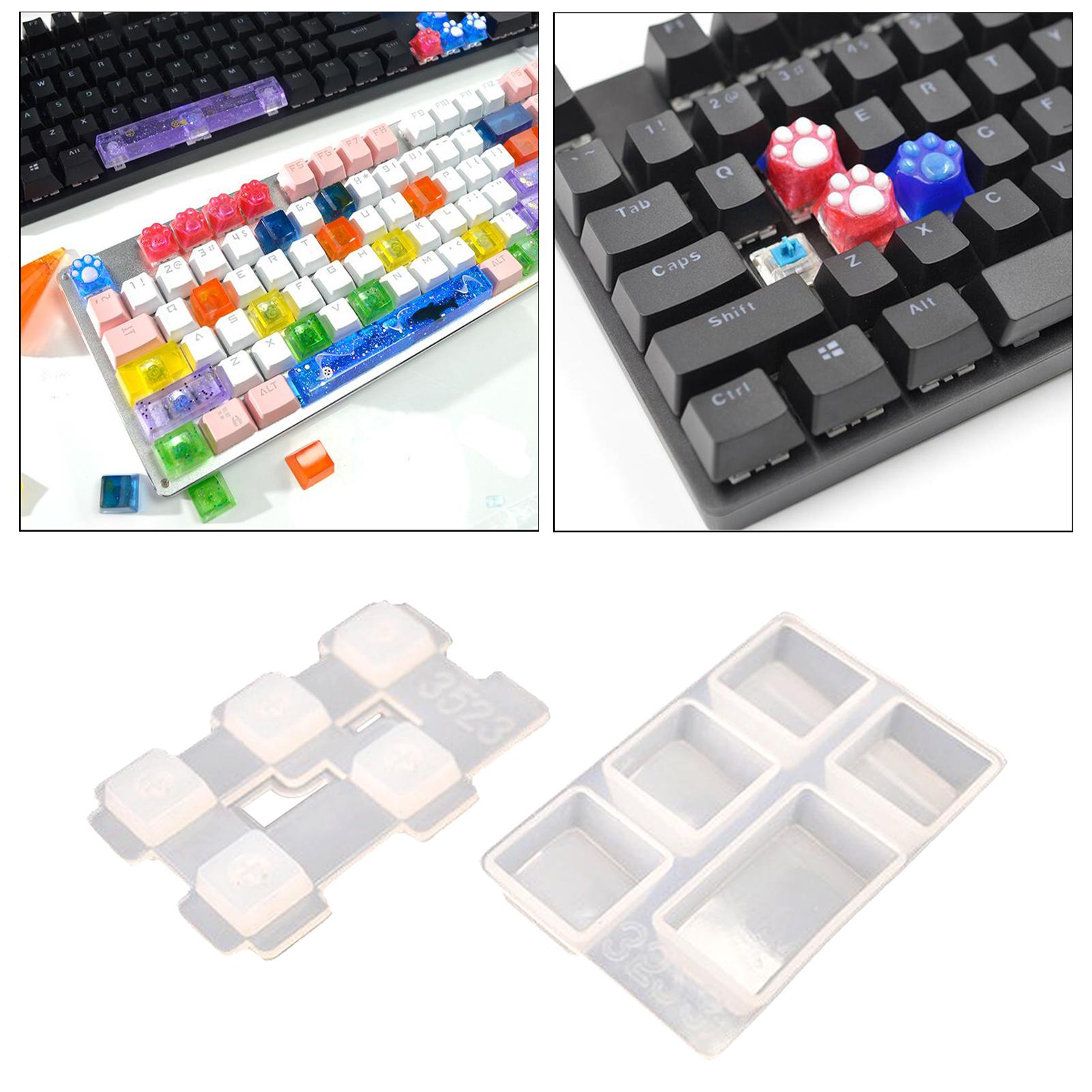Keycaps Resin Mold Keycap Crafting Epoxy Mould Key Puller Cat Claw Molds Cat