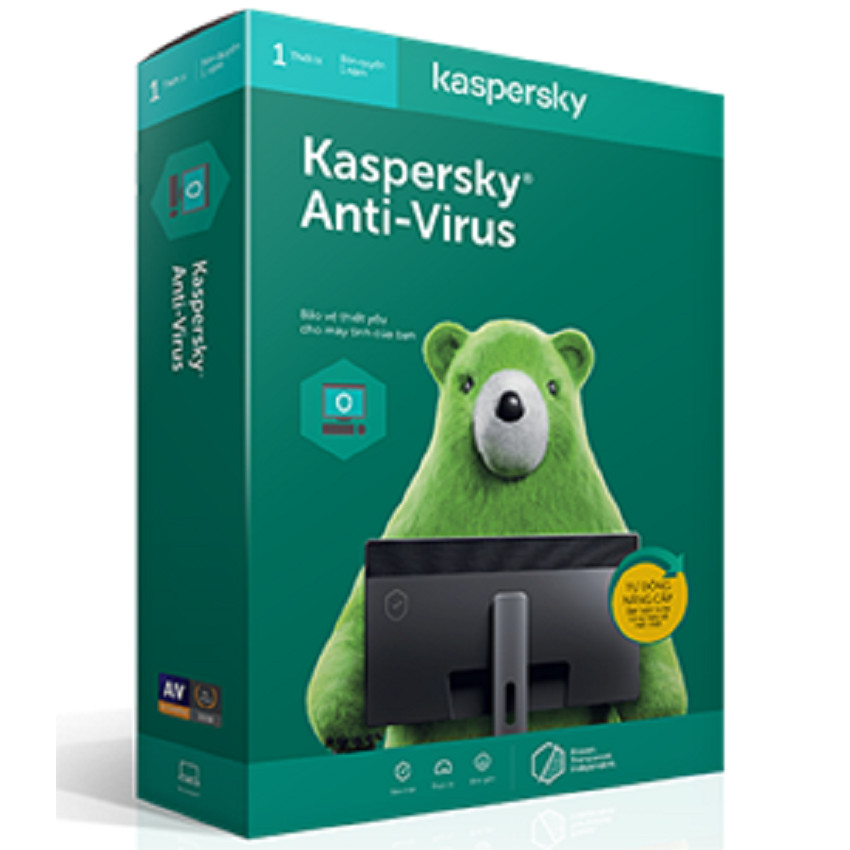 Phần mềm diệt Virus KASPERSKY ANTIVIRUS cho 1PC/1Năm - PP Chính hãng