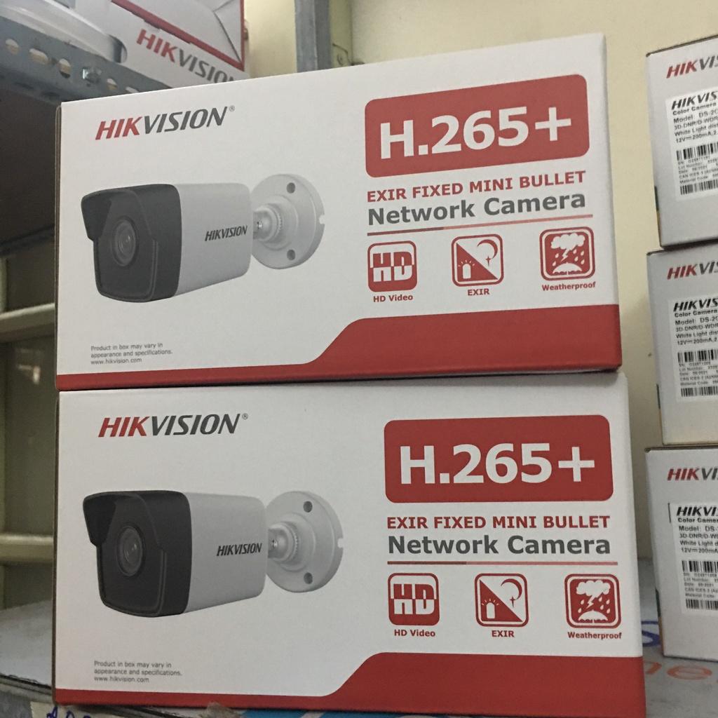 Camera IP Thân Trụ HIKVISION DS-2CD1023G0E-IF 2MP Ngoài Trời, Khe Cắm Thẻ Nhớ Lưu Trữ Hình Ảnh - Hàng Chính Hãng