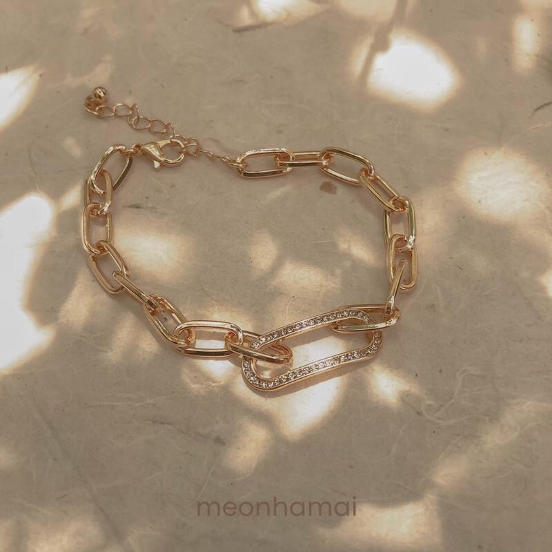 Vòng tay mắc xích đính đá MEONHAMAI