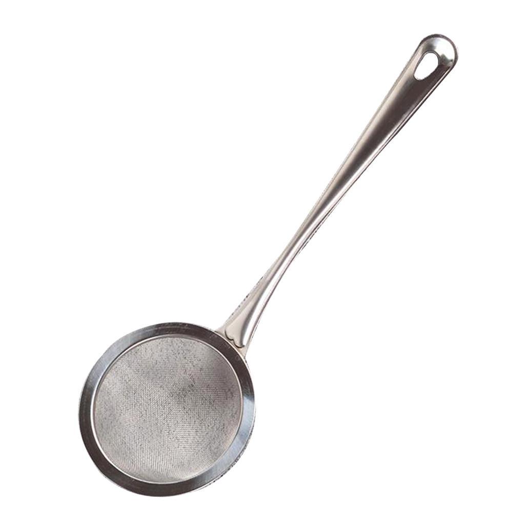 Stainless Fine Mesh Oil Skimmer Spoon Food Strainer Sieve Colander 8cm