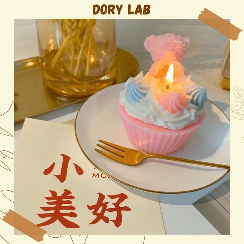 Nến Thơm Handmade Bánh Cupcake Gấu Con - Dory Lab