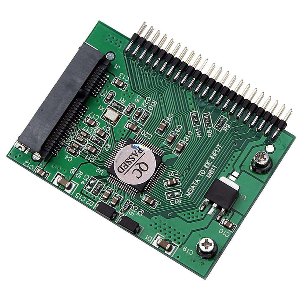 2x PCI-E MSATA SSD 50mm 3.3V to 2.5" IDE 5V 44PIN Converter Board Adapter