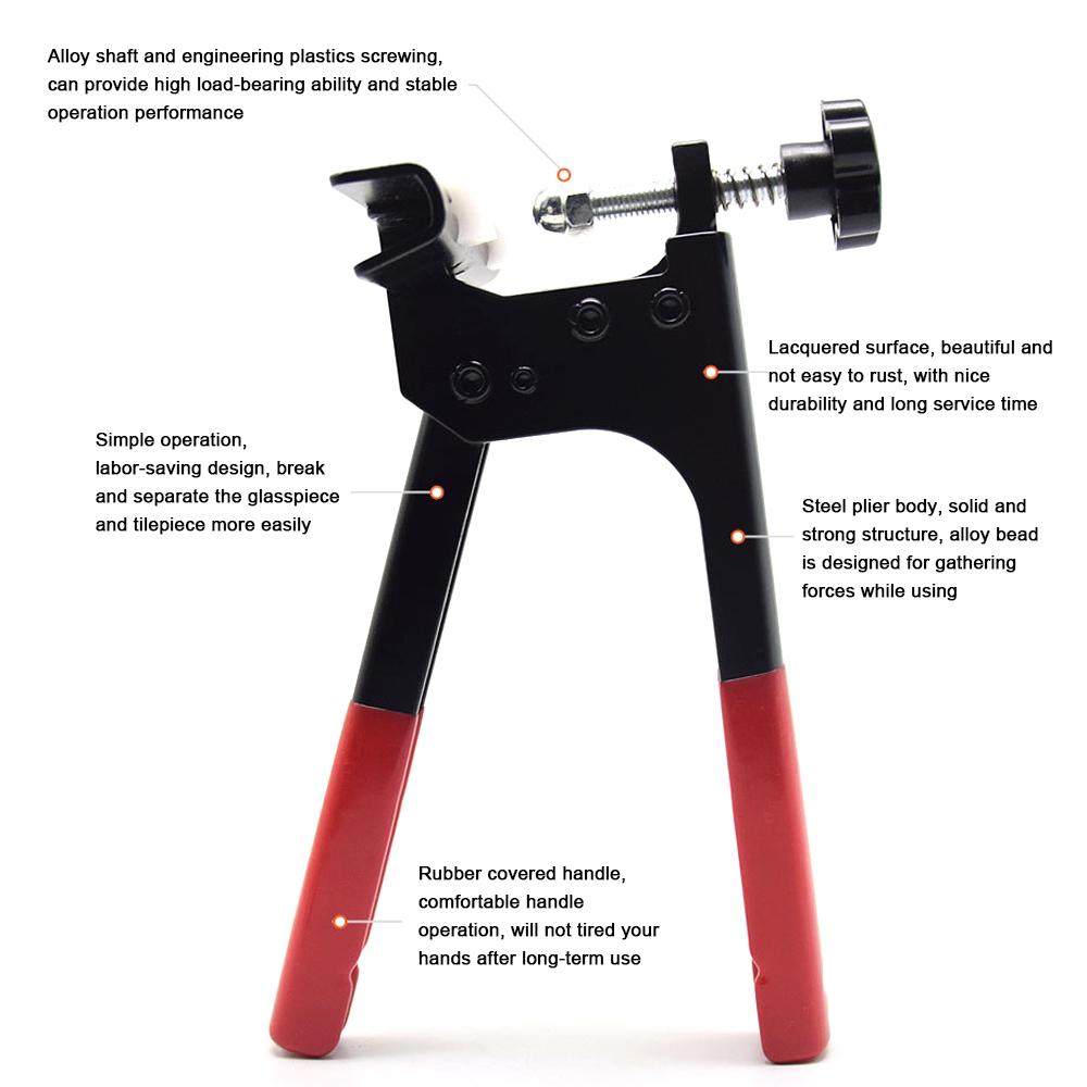 Steel Glass Breaking Plier Heavy Duty Ceramic Tile Divider Glass Cutting Plier Glass Separation Tool
