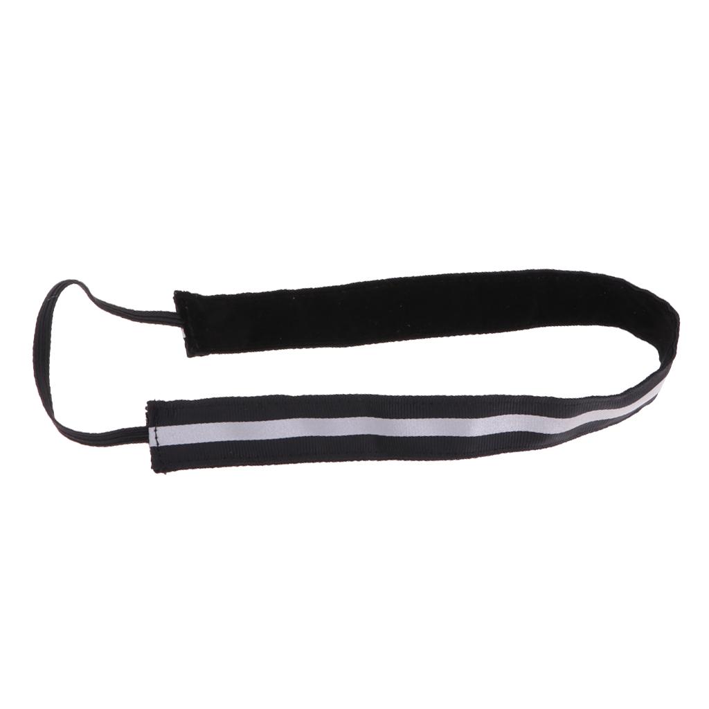 Reflective Men Women Sports Headband Gym Sweatband Hairband Black 1