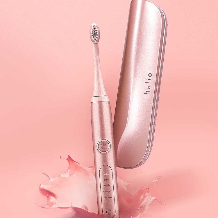 Combo 2 Bàn Chải Điện Halio Sonic Whitening Electric Toothbrush PRO - White &amp; Rose Gold