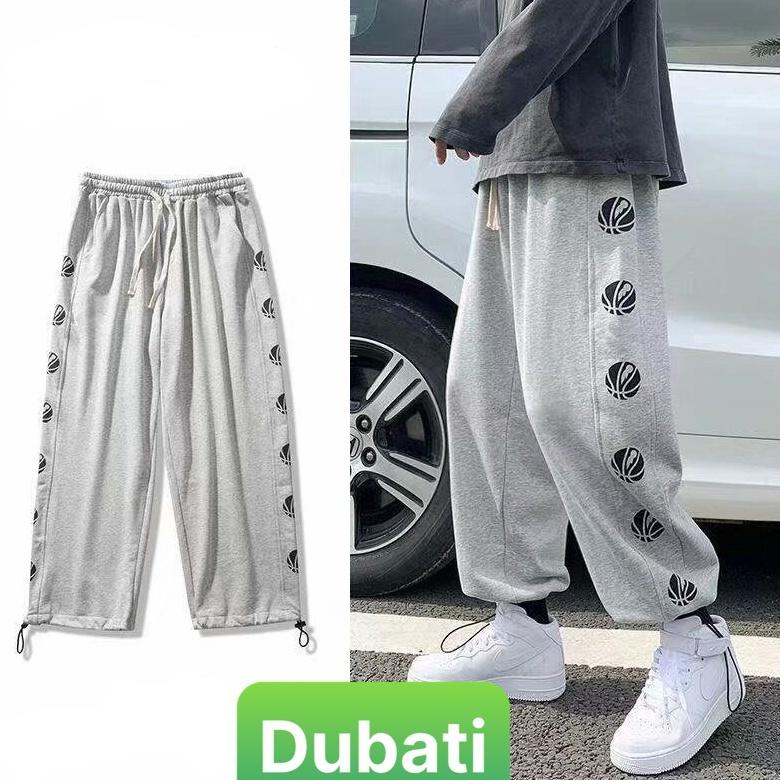QUẦN JOGGER THỂ THAO NAM NỮ ỐNG BO HỌA TIẾT QUẢ CẦU PHONG CÁCH CAO CẤP 2022- DUBATI FASHION