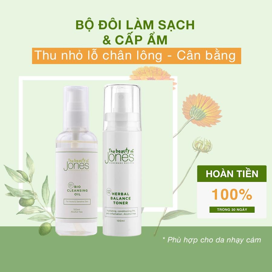 Combo làm sạch và cấp ẩm dành cho da dầu mụn The Beauty of Jones