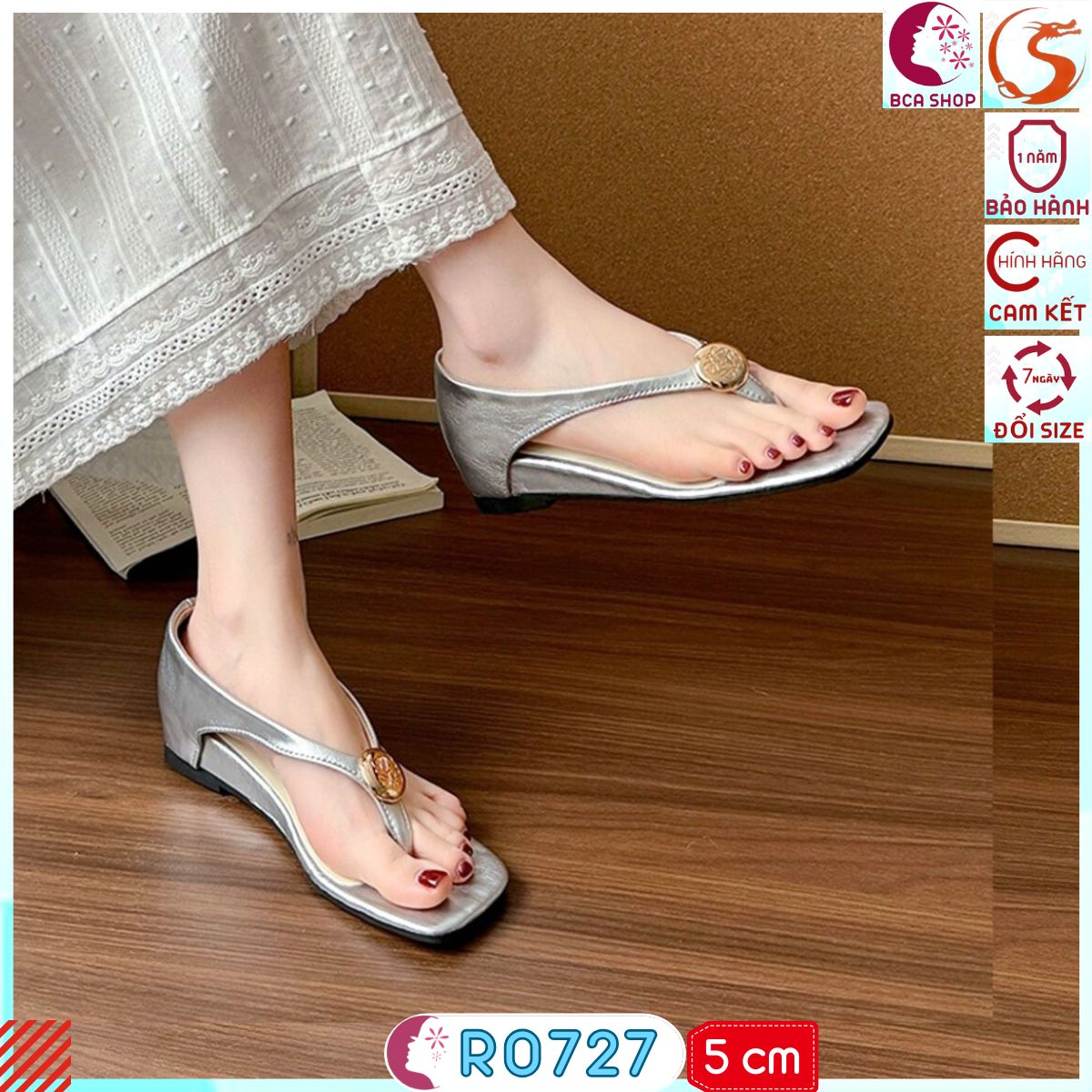 [ĐỘC + ĐẸP + ĐỈNH]  Đế Xuồng 5p RO727 ROSATA Cho Buổi Tiệc Nhẹ, Cà Phê, Dạo Phố Hay Đi Làm Trở Nên Tự Tin - Sang Trọng