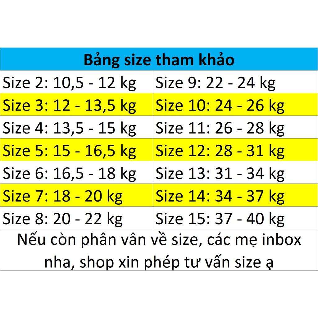 Bộ bé trai áo tay ngắn phối quần lính size 24 - 40 kg