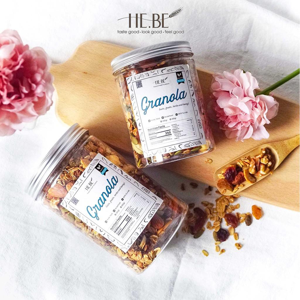 Granola Nhiều Hạt HeBe Không Đường Ăn Kiêng - Ngũ Cốc Giảm Cân Tự Nhiên