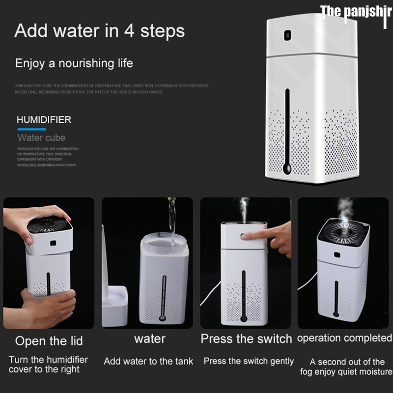 Mới Siêu Âm Thanh Máy Tạo Độ Ẩm Không Khí Khuếch Tán Tắt Tiếng 7 Màu Đèn Ngủ Mini 1000ML Làm Thơm Phòng Hình Cá Mát Phun Sương Tạo Nhà Máy Lọc