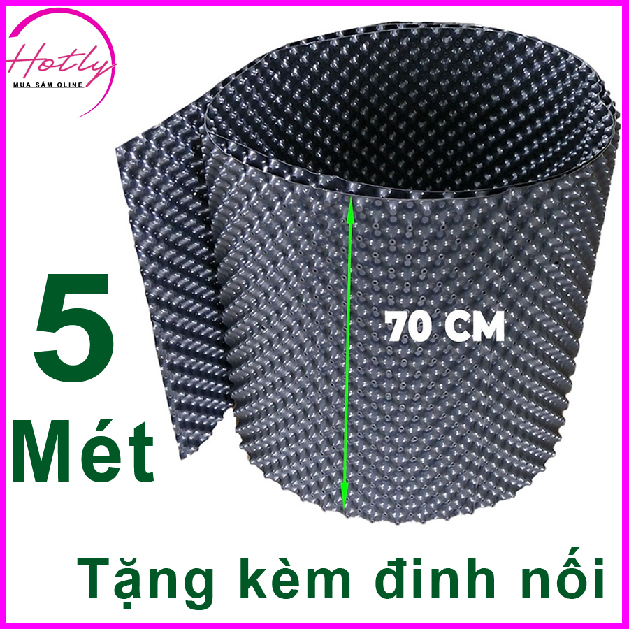 5 MÉT Bầu ươm cây V6 CAO 70CM dày 6mm, cắt theo mét dài khách đặt, tặng ốc vít-77904